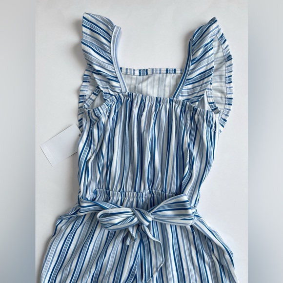 NEW BCBG Blue Stripes Angel Romper 6 - Picture 6 of 6